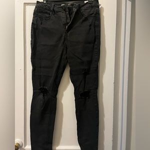 Old Navy Black Ripped Skinny Jeans